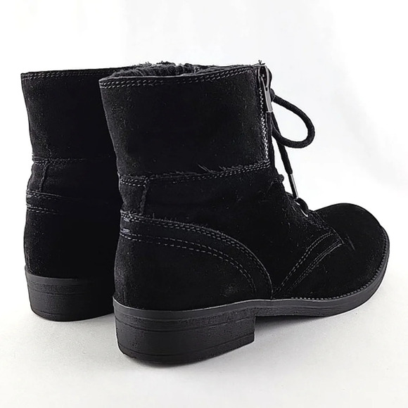 Lexi & Abbie Devon Women's Black Suede Lace Up Ankle Boots Size 6.5 - Picture 7 of 16